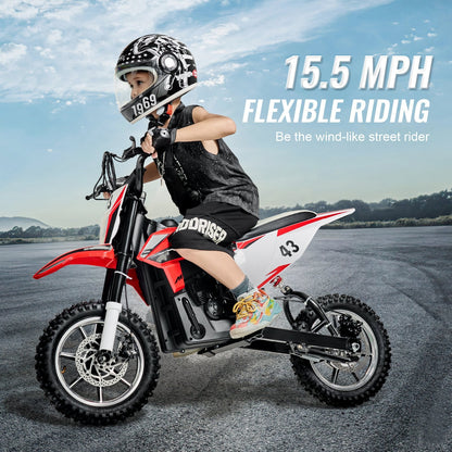 Kids Ride On Motorcycle 36V Electric Motorbike With LED For Kids Aged 14+