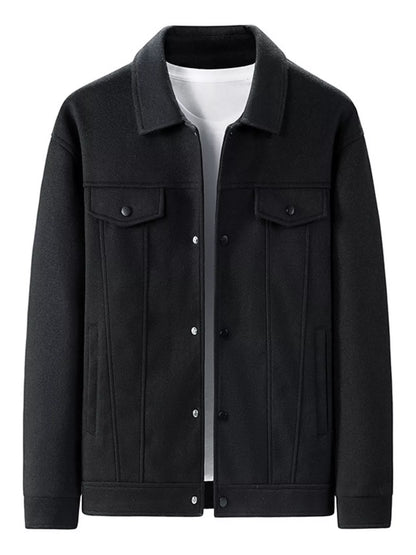 Men's Plus Size Casual Snap Down Jacket