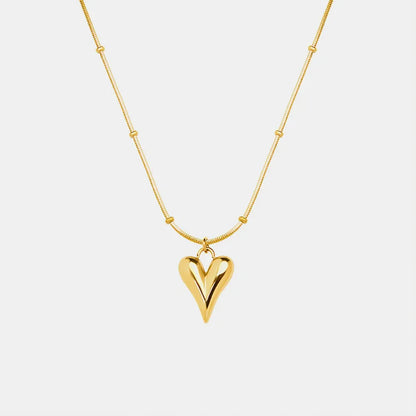 Titanium Steel Heart Pendant Necklace