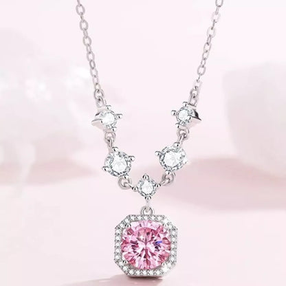 925 Sterling Silver Zircon Pendant Necklace
