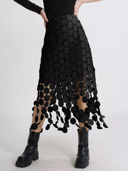 Fringe Midi Skirt