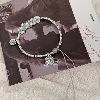Silver Chain Adjustable Heart Charm Bracelet