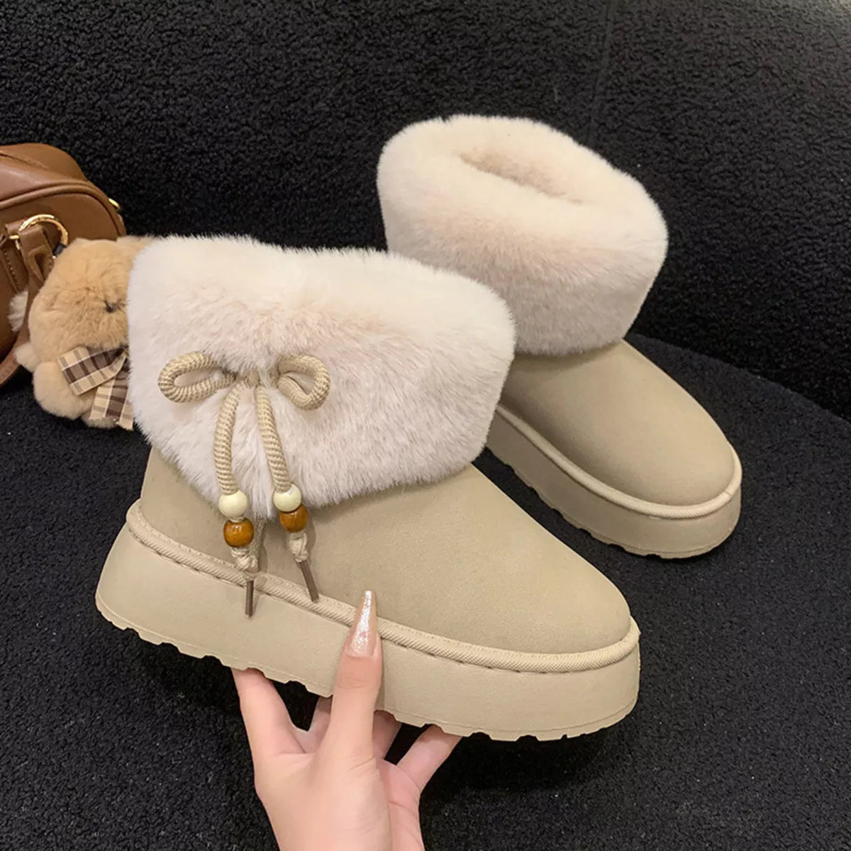 Round Toe Platform Boots