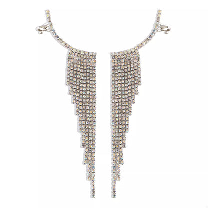 Rhinestone Fringe Earrings