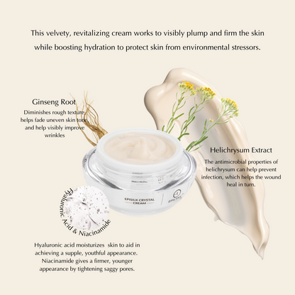 Vegan EpiSilk, Crystal Wrinkle Smoothing Face Cream - Intense Brightening and Firming Wrinkle Fix for Sensitive Skin