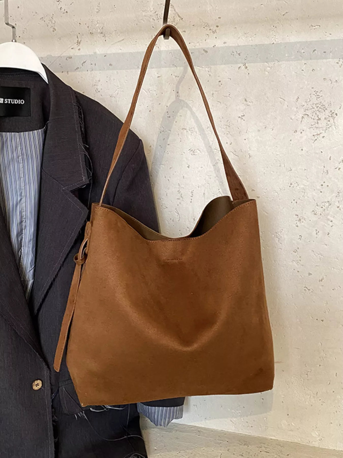Buckle Adjustable Strap Tote Bag