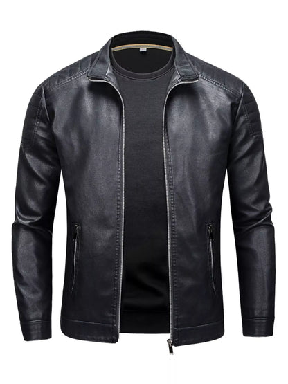 Men's Plus Size Zip Up Long Sleeve Jacket