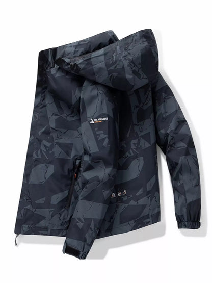 Men's Plus Size Camouflage Waterproof Outdoor Jacket