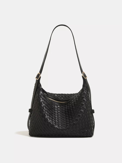 Woven PU Leather Shoulder Bag
