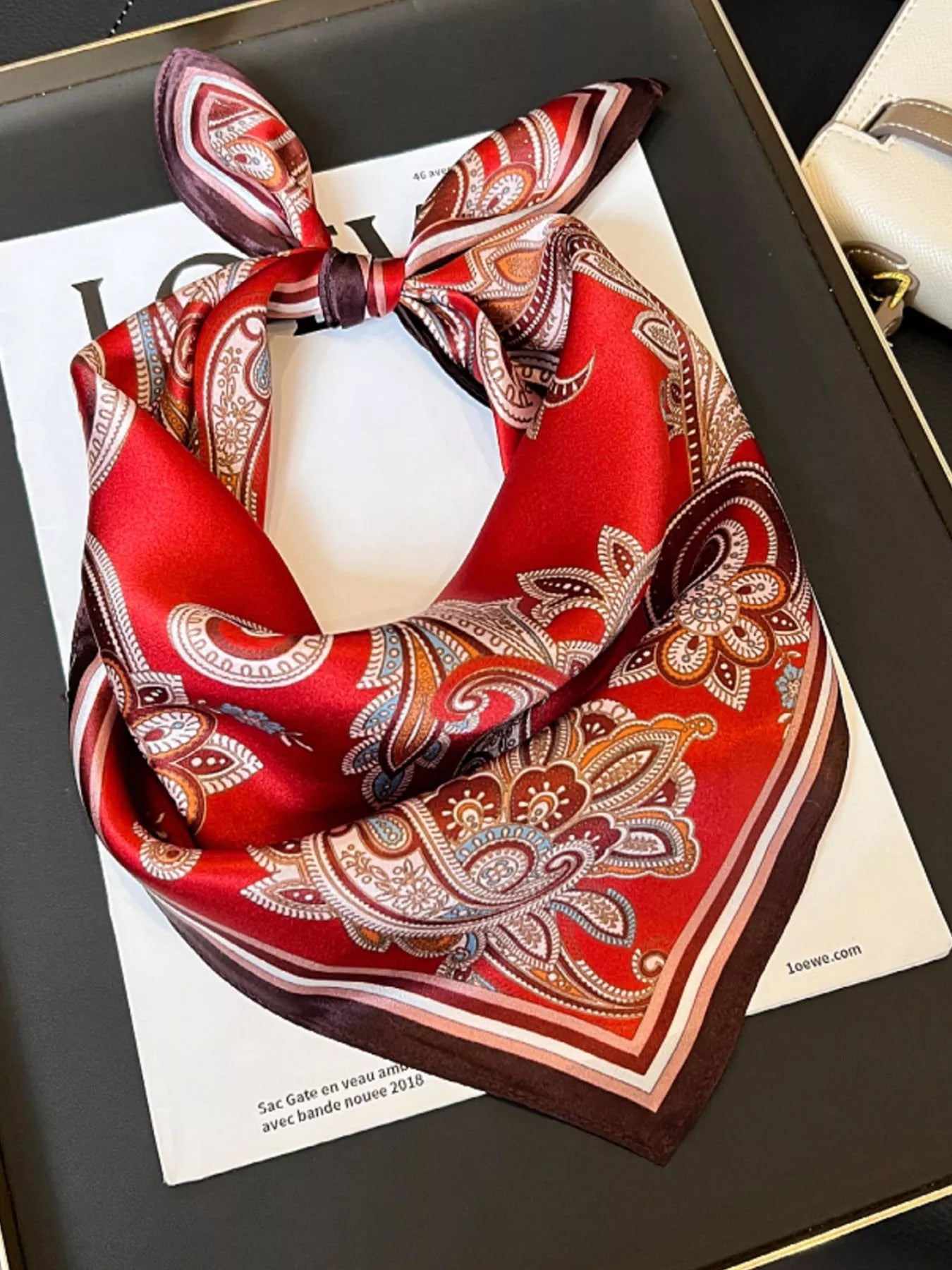 Vintage Paisley Silk Scarf
