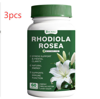 Rhodiola Rosea Capsules, Natural Stress Support & Mental Clarity Supplement, Supports Energy & Immune Function, 60 Capsules