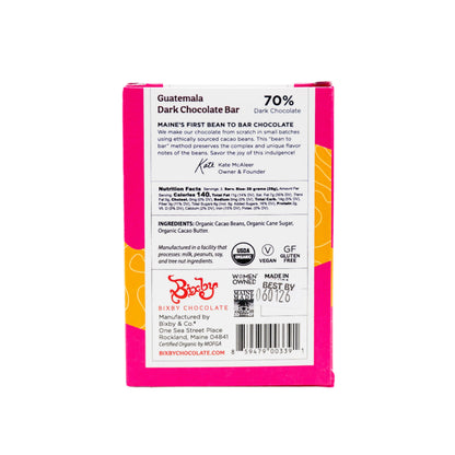 Organic Guatemalan 70% Dark Chocolate Bar