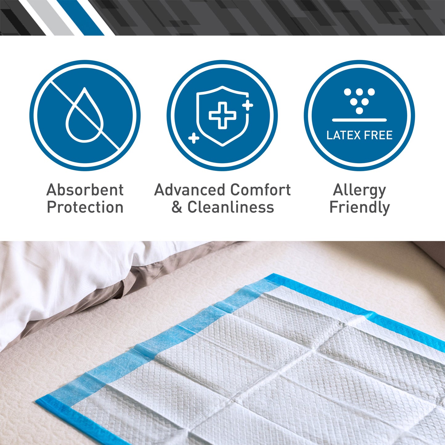 BodyMed Disposable Underpads, Standard Absorbency