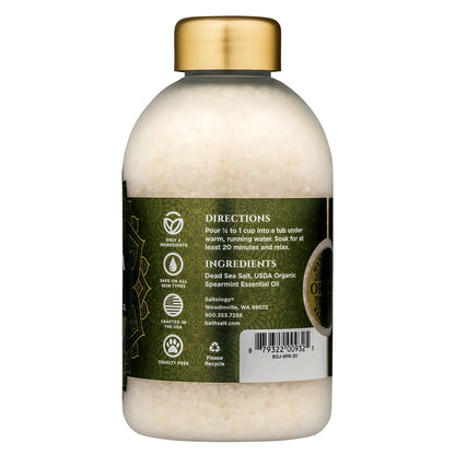 Bokek Dead Sea Bath Salt - Refreshing Spearmint, 21 Oz