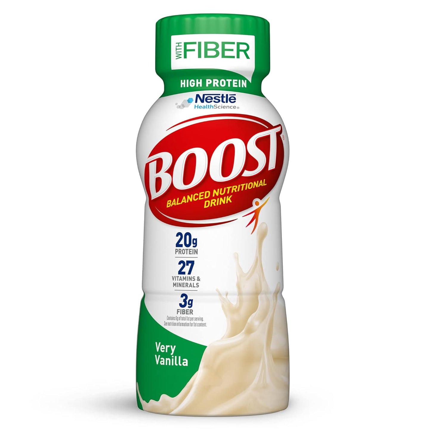 Nestle Boost High Protein, Very Vanilla, 8 oz Bottle, CS/24