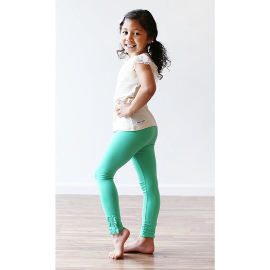 Girls Button Ruffle Pants