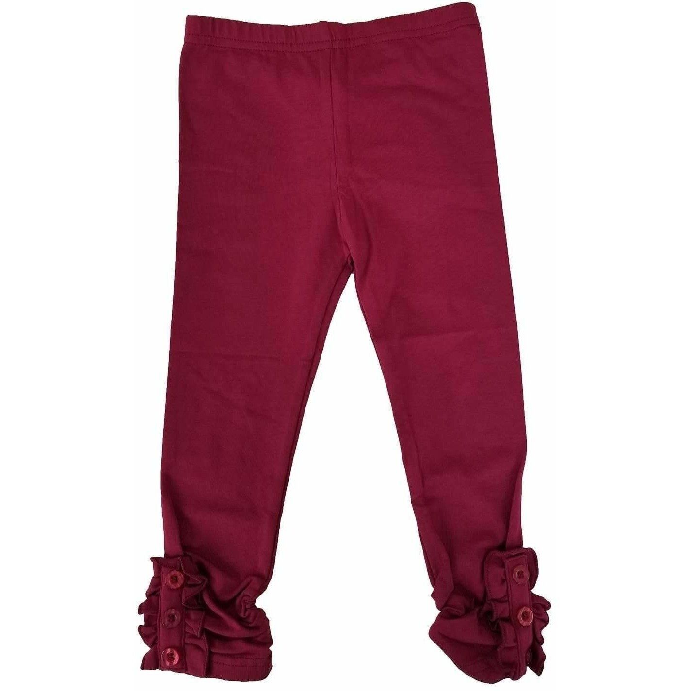 Girls Button Ruffle Pants