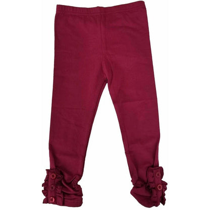 Girls Button Ruffle Pants