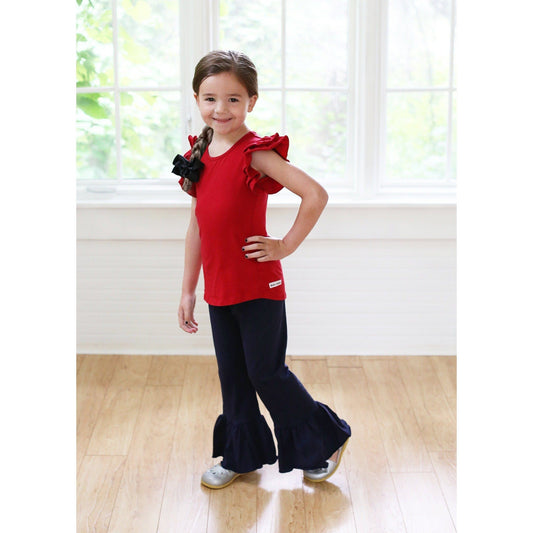 Girls Single Ruffle Pants - Several Colors