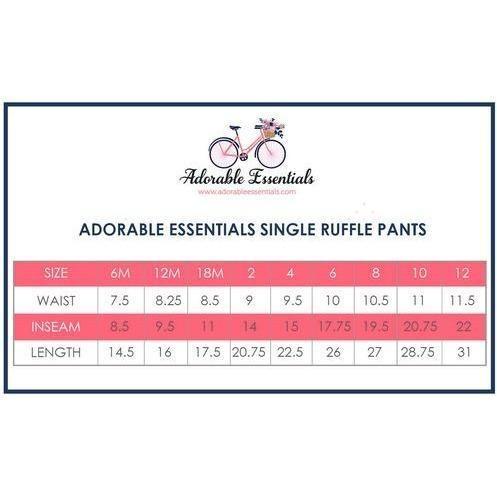 Girls Single Ruffle Pants - Several Colors