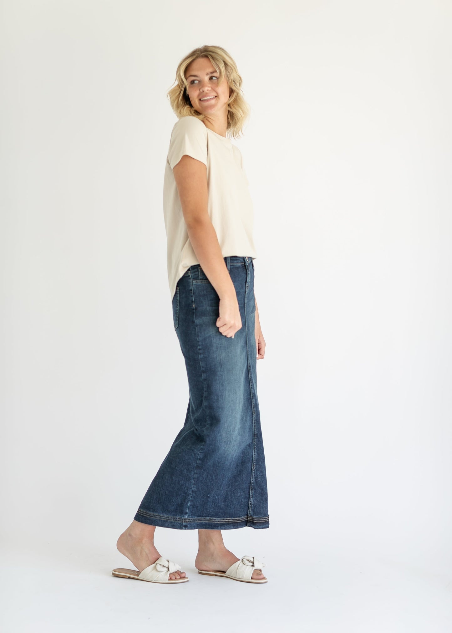 Bria Long Denim Maxi Skirt - FINAL SALE