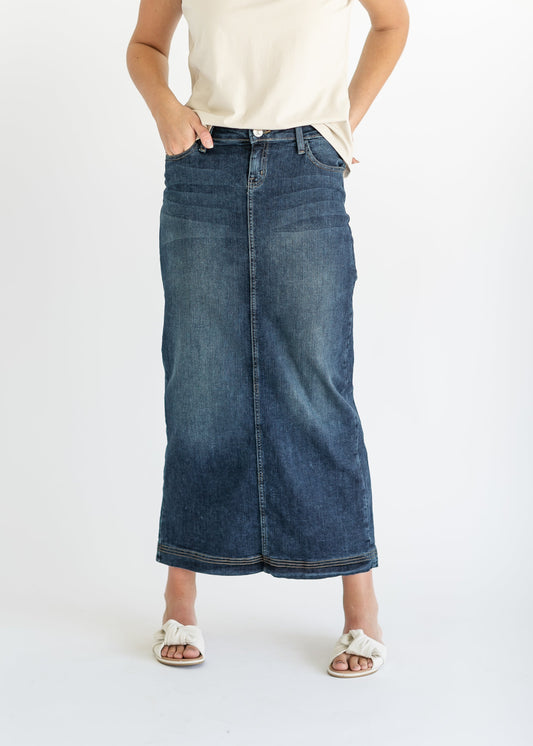 Bria Long Denim Maxi Skirt - FINAL SALE