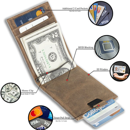 Leather Money Clip Bifold