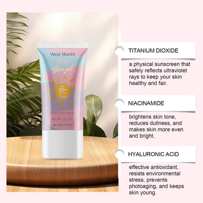 West&Month 2-In-1 Protective Lotion, Summer Outdoor Double Care Facial Skin Moisturizing Lotion