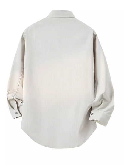 Men's Plus Size Snap Down Long Sleeve Shirt