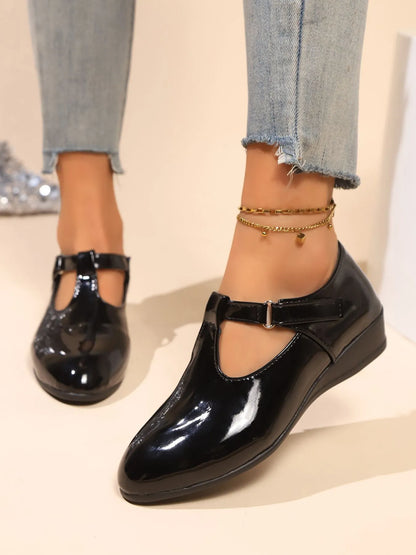 Point Toe Wedge Loafers