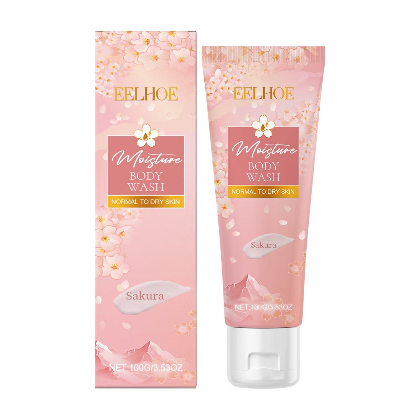 EELHOE Cherry Blossom Moisturizing Shower Gel Gently Cleanses The Body, Moisturizes And Moisturizes For A Long Time