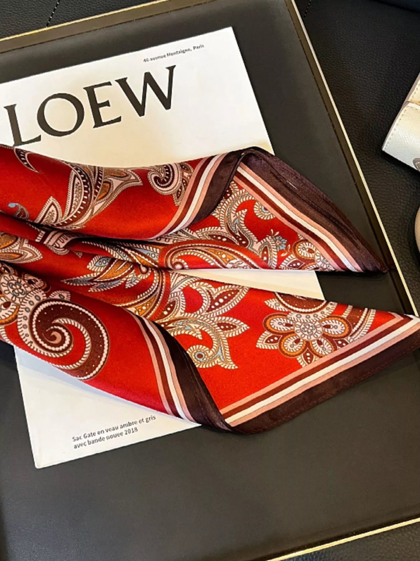 Vintage Paisley Silk Scarf