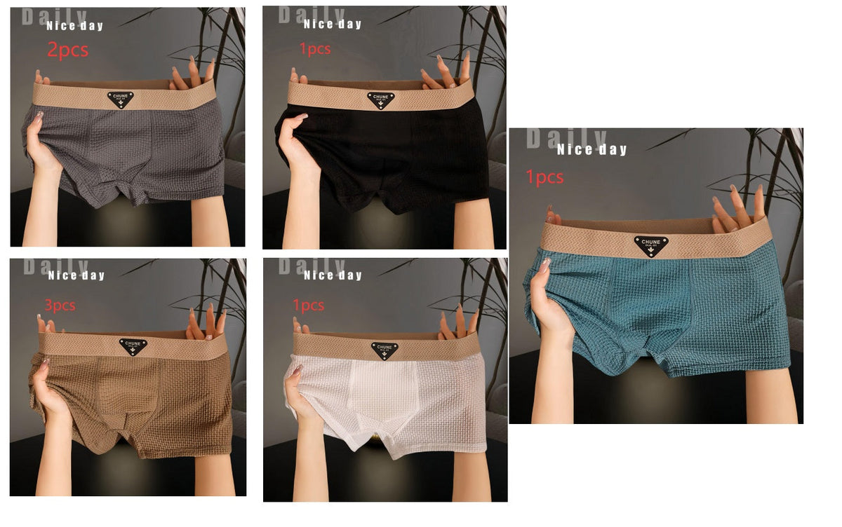 Men's Ice Silk Underwear Fashion Sport Boxer