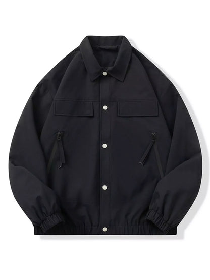Men's Full Size Snap Down Long Sleeve Jacket Plus Size