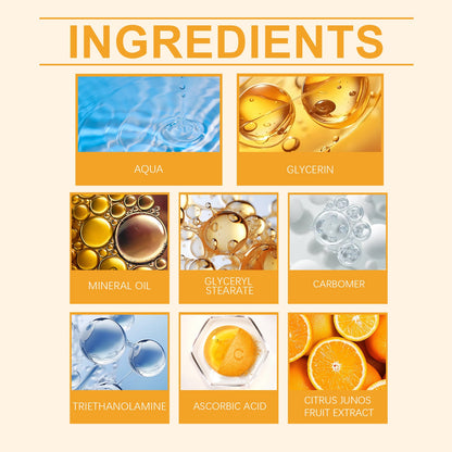Jaysuing Vitamin C Eye Cream Nourishes And Hydrates The Skin Around The Eyes, Tender And Brightening Massage Eye Cream