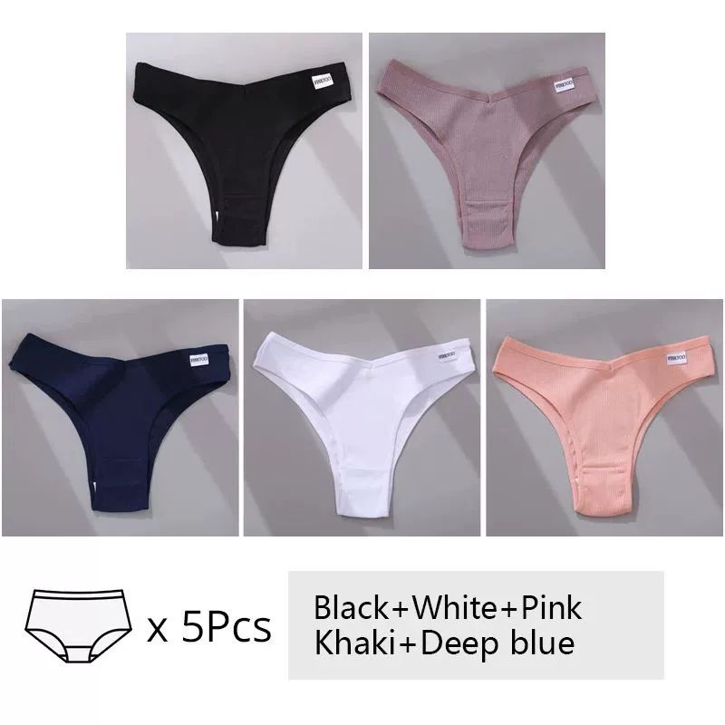 5Pcs Set Women Panties Cotton Underwear M-XL Comfo