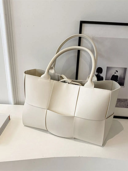 Woven Leather Tote Bag