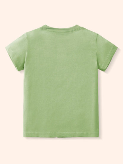 Children's Animal Graphic Crew Neck T-Shirt