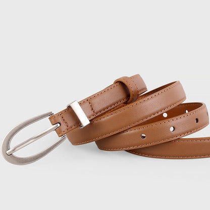 Leather Skinny Belt