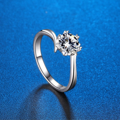 1 Carat 925 Sterling Silver Moissanite Ring