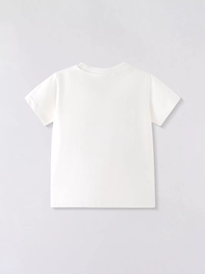 Children's Fire Truck Graphic Short Sleeve T-Shirt