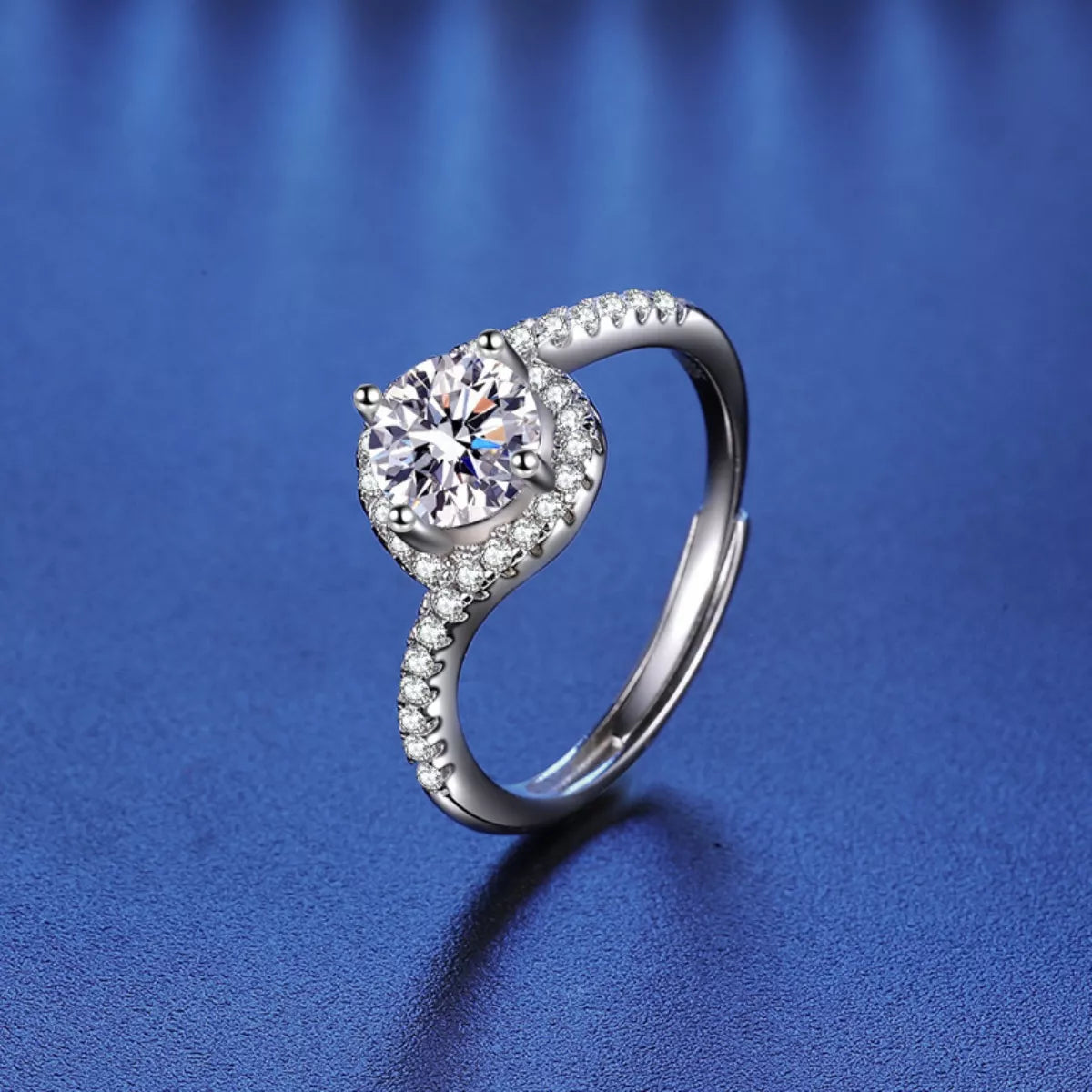 1 Carat 925 Sterling Silver Moissanite Ring