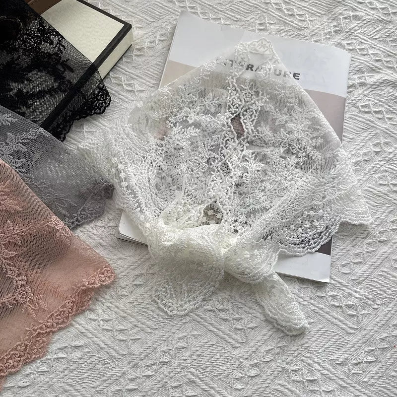 Elegant Lace Sheer Scarf