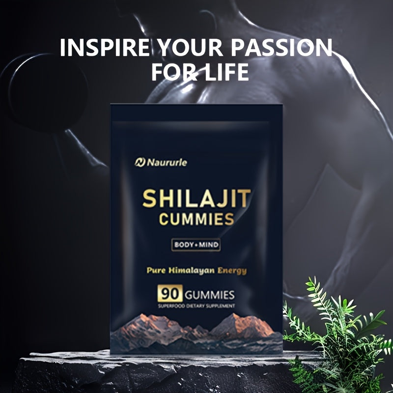 Shilajit Gummies Pure Himalayan Energy Superfood Supplement 90 Count Body & Mind Support