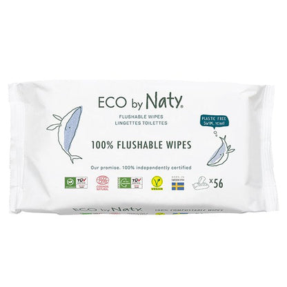 Eco By Naty Flushable Wipes (12-Pack of 56 Count)