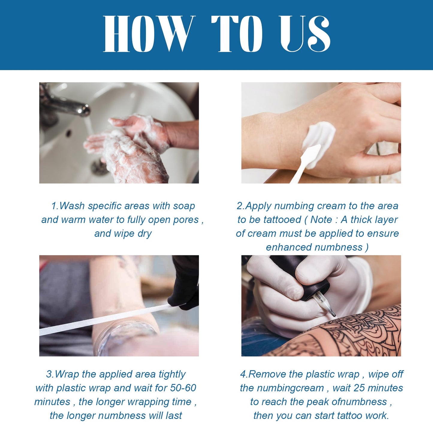 South Moon Tattoo Numbing Cream, Cleansing Moisturizing And Repairing Removing Tattoo Marks Skin Care Cream