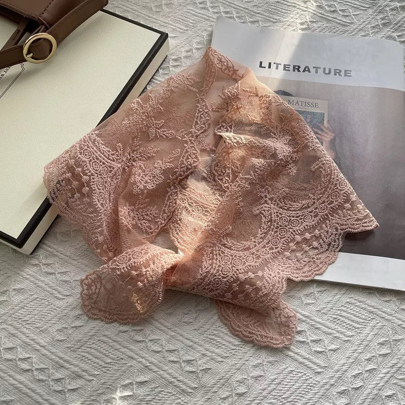 Elegant Lace Sheer Scarf