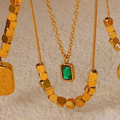 18K Gold-Plated Pendant Necklace