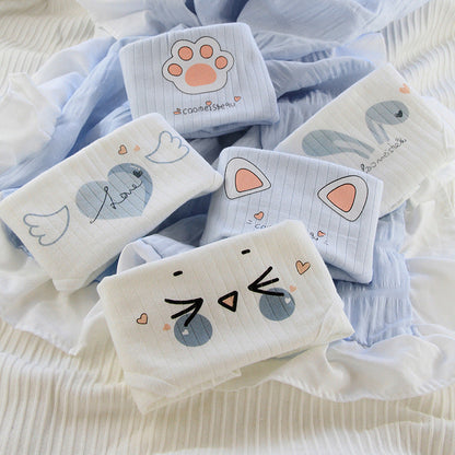 Girl Panties Secondary Anime Mid Waist Cotton Briefs
