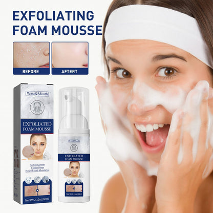 West&Month Exfoliating Mousse, Cleanser Skin Pore Control Oil Gently Cleanses Exfoliating Dead Blackheads